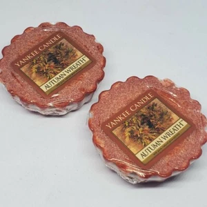 Lote de 2 tartas de popurrí corona de otoño vela yankee nuevo - Imagen 1 de 3