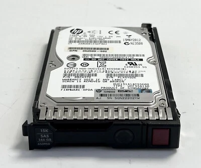 HPE 146GB 6G 15K 652605-B21 2.5" SAS SC Enterprise Hard Drive - Image 1 of 4