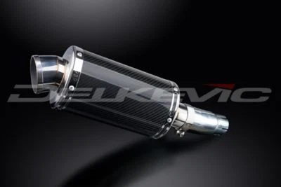 Silenciador ovalado de fibra de carbono Delkevic 9" - Escape Kawasaki Ninja 250R 2011-2013 Foto 1 de 3