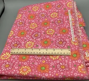 Spectrix Thick Waffley  PINK YELLOW ORANGE PURPLE FLOWERS ISLAND ADVENTURE BTY - Picture 1 of 1