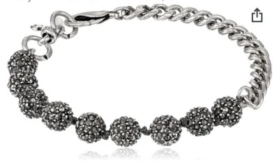 Lucky Brand Silver Tone Link & Pavé Ball Bracelet $ 39 #132a - Image 1 of 4