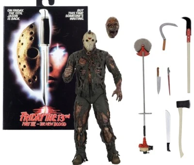 NECA Horror Friday The 13th VII New Blood Jason 7" Action Figure Model Toy Gift