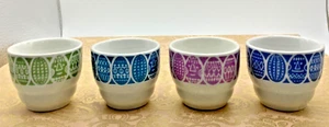 Set of 4 MCM Arabia Kauno Egg Cups 1 5/8" Mid-Century Porcelain Made in Finland - Bild 1 von 5