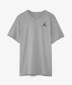 NWT Nike Air Jordan Embroidered Jumpman T-Shirt Large DC7485 091 Heather Grey L - Bild 1 von 6