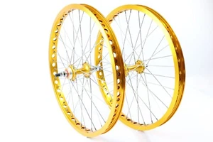 Technique BMX 24in Gold Alloy BMX Wheelset Sealed Bearing lowflange 36 h - Picture 1 of 1