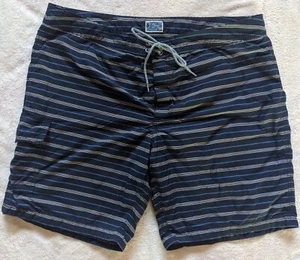 J Crew Swim Shorts Mens 38 Board/Swim Shorts Trunks Blue Striped Pockets Lined - Picture 1 of 11