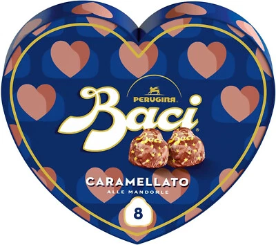 BACI PERUGINA CARAMELIZED WITH ALMOND HEART 100g LIMITED EDITION VALENTINE'S DAY - Image 1 of 3
