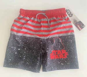 Star Wars Boys Swim Trunks Shorts Kids Size 4 UPF 50+ Darth Vader Galaxy NEW - Picture 1 of 8