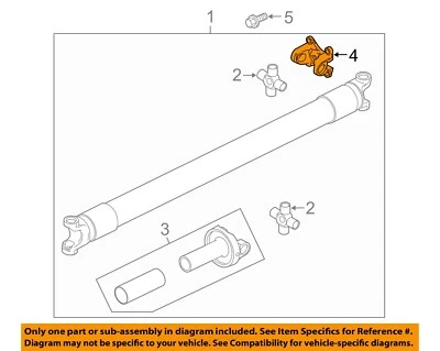 Acoplamiento de eje de transmisión de suspensión trasera Ford OEM 05-20 Expedition DL3Z4782A Foto 1 de 2