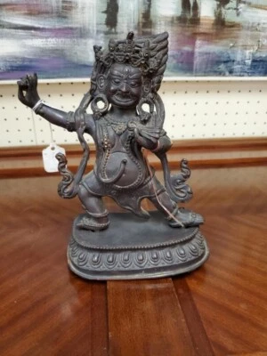 Vajrabhairvba Statue Handcrafted in Copper 9  Tall - Image 1 of 2