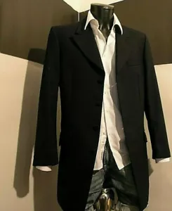 UNBRANDED man jacket 2/4 "around casual midnight" 100% wool CHALKY uk chest 40" - Imagen 1 de 5