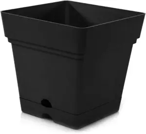 Plastic Pots for Plants, Square Planter for Indoor Outdoor Plants, Garden Pots w - Picture 1 of 5