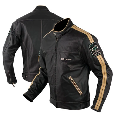 Moto chaqueta Piel de Bikers Custom Chopper Biker Blanco - Imagen 1 de 4