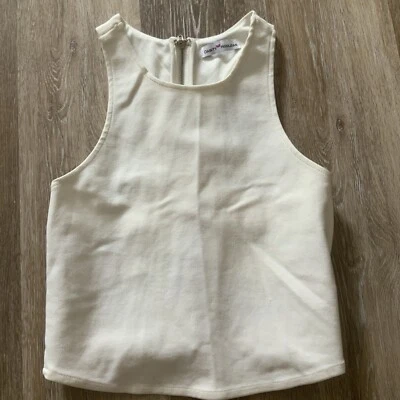 Top corto Dainty Hooligan blanco manga acampanada para mujer S festival cremallera en la espalda Foto 1 de 4