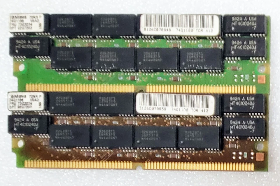 Lots of 2 IBM 8MB 70NS 72pin Server RAM MEMORY w/ Parity, 74G1188, 73G3234 - Image 1 of 1