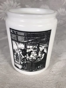 Vintage Tobacco Milk Glass De Balarwe Maaker by Cerve Parma Per Alimen No Lid - Picture 1 of 4
