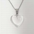 Love Heart Chakra Necklace Healing Quartz Reiki Crystal Point Cut Pendant Chain