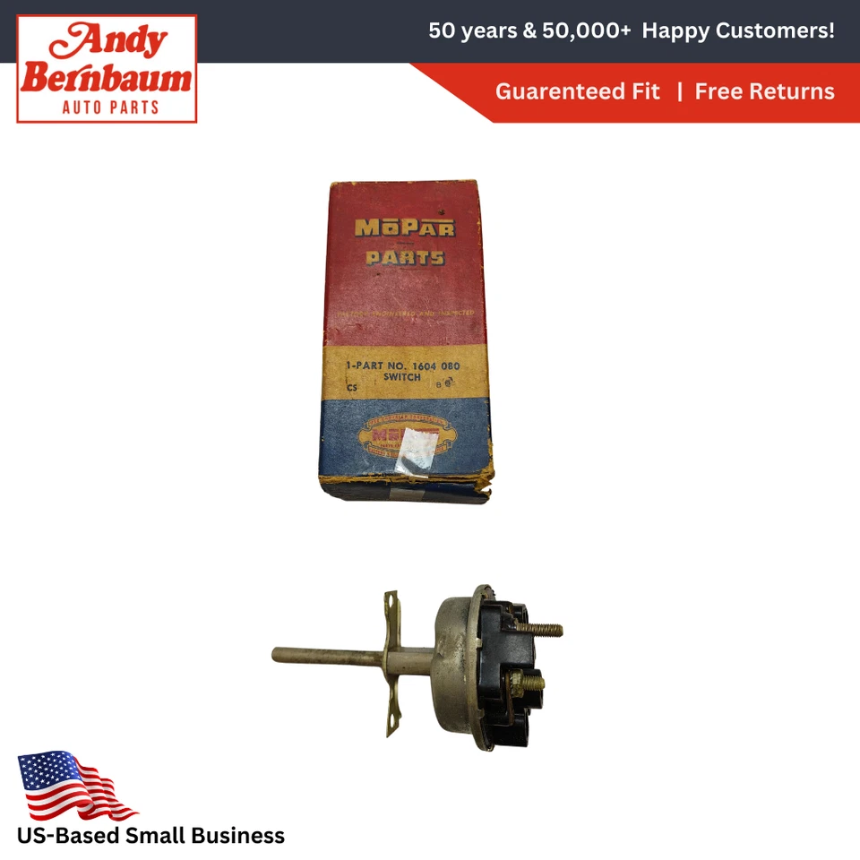 1955 Desoto Fireflite Firedome Headlight Headlamp Switch 1604080 NOS - Image 1 of 4