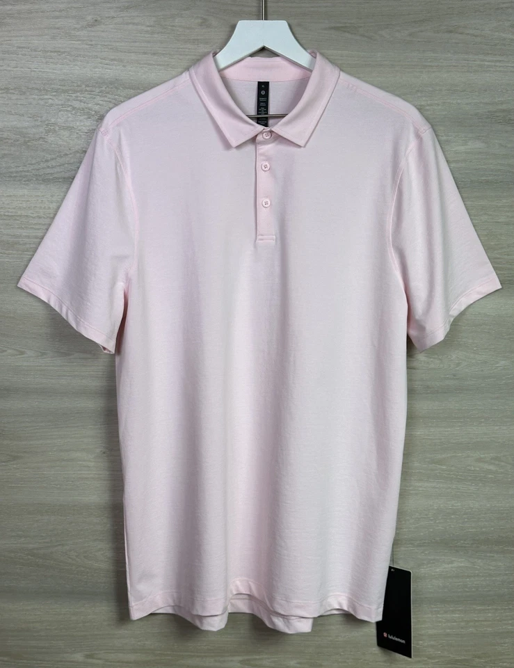 Lululemon Evolution Polo Short Sleeve Oxford Size XL Strawberry Milkshake 35281.