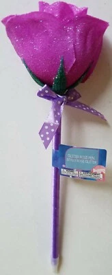 Блестящие розовые ручки свадебные подписи черные чернила, выбор: розовый, фиолетовый или красный - Изображение 1 из 2