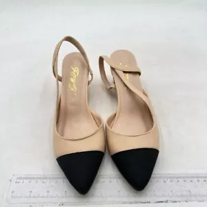 Women's Chunky Low Heels Closed Pointed Toe Heel Wedding Party Dress Pumps Shoes - Picture 1 of 7