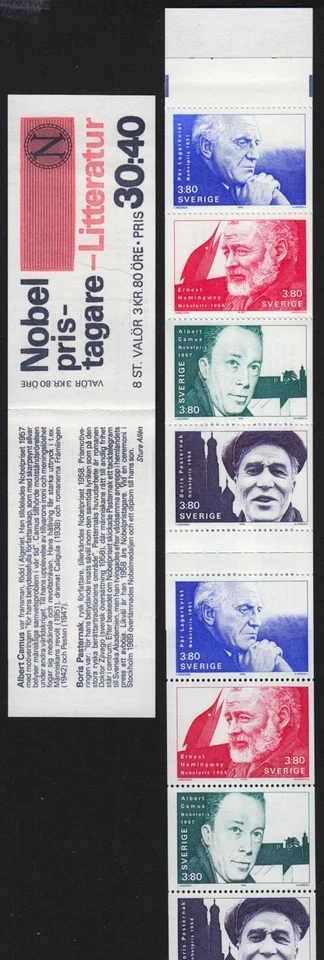 1990 SWEDEN Nobel Prize booklet of 8 MNH SG 1547-50 Mi 1639-42 - Image 1 of 1