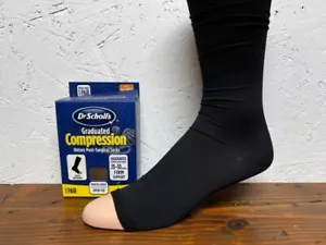 Calcetines unisex de microfibra quirúrgica punta abierta Dr. Scholl's 20-30 mmHg - XL - negros - Imagen 1 de 5