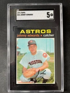 1971 TOPPS #44 JOHNNY EDWARDS SGC 5 ASTROS - Picture 1 of 2
