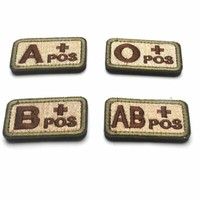 IR Function Tactical Hook /& Loop POS Blood type Patches Badge Sticker MC Camo