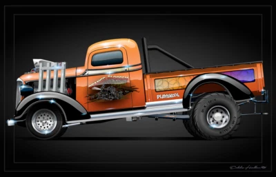 Póster de camión Allen Gaines Orange Blossom Special II 2x2 28X18" Foto 1 de 3
