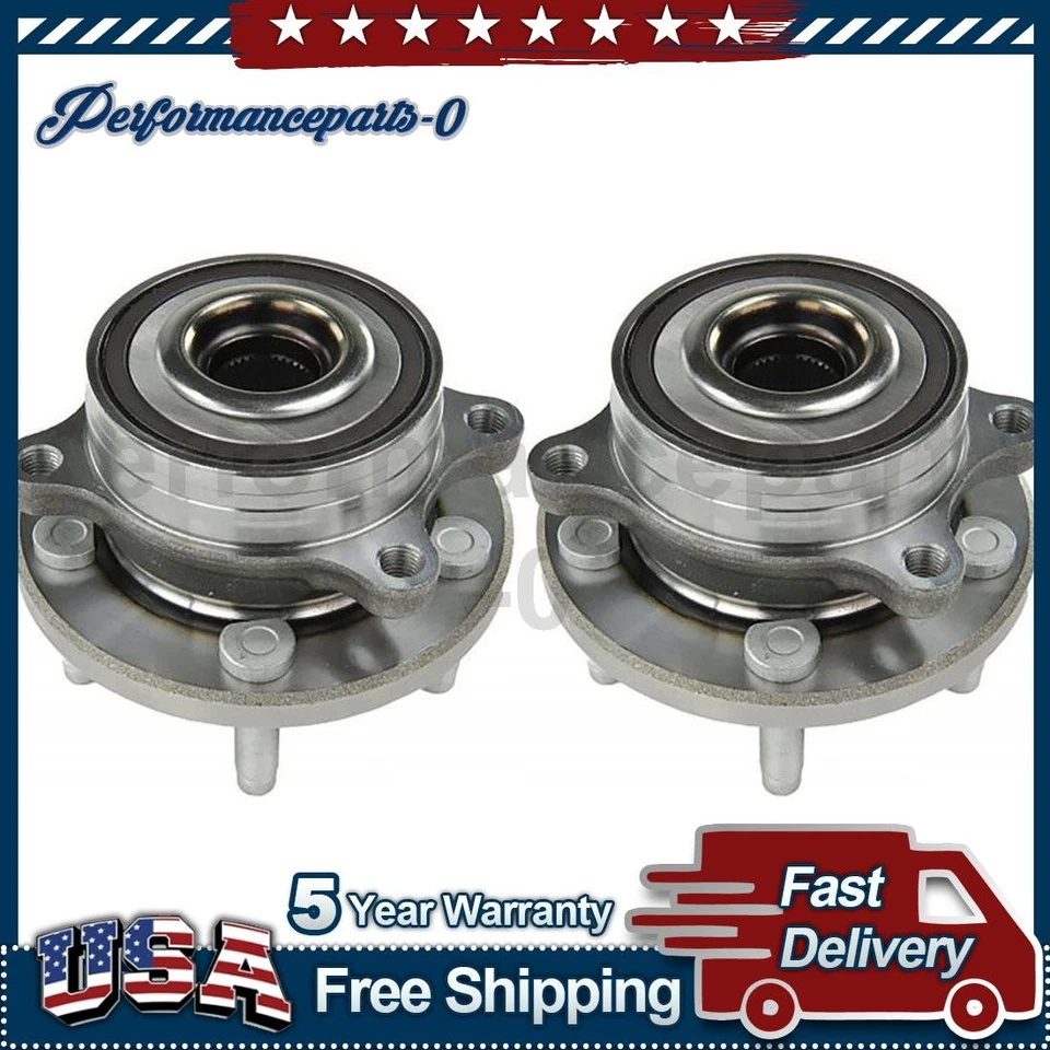 Conjunto de cojinete y buje de rueda delantera Mevotech Supreme para Ford Taurus 2013-2019 Foto 1 de 4