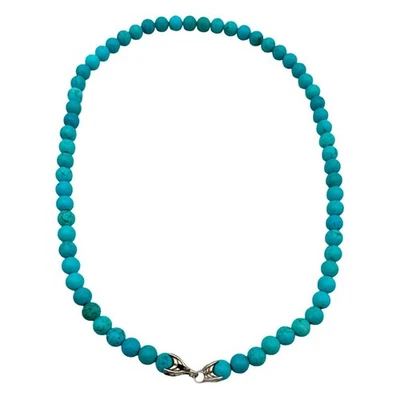 Collar David Yurman Espiritual Cuentas Turquesa Plata Esterlina Mujeres Hombres Unisex Foto 1 de 4