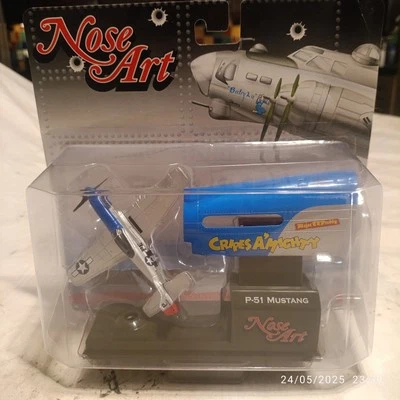 Corgi nose art P51 Mustang CS90356 fighter plane American WW2 die cast model - Image 1 of 4