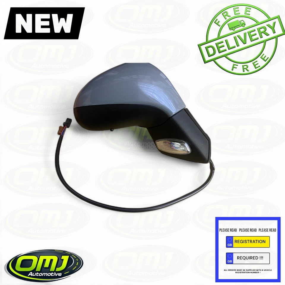 FITS PEUGEOT 207 06-13 DRIVERS SIDE ELECTRIC DOOR MIRROR PRIMED BRAND NEW - Image 1 of 4