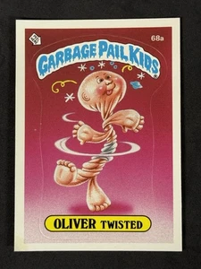 Topps Garbage Pail Kids 1985 serie 2 #68a Oliver retorcido brillante trasero casi nuevo+ - Imagen 1 de 2