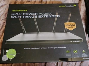 Athena-EX High Power AC2600 Wi-Fi Range Extender Amped Wireless NEW SEALED - Afbeelding 1 van 6