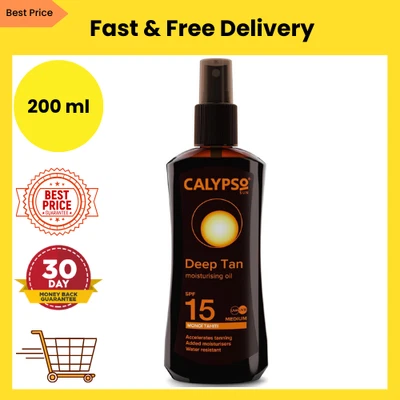 BRANDED Calypso Deep Tanning Monoi Tahiti Oil Spray with SPF15, 200 ml, CALT15MON