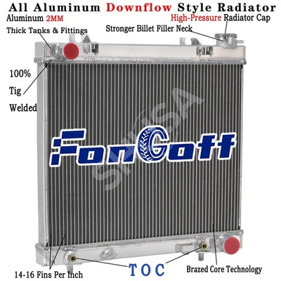 3 Row Radiator fit Dodge Dakota 05-2010 Mitsubishi Raider 06~09 V6 3.7L, V8 4.7L - Image 1 of 4