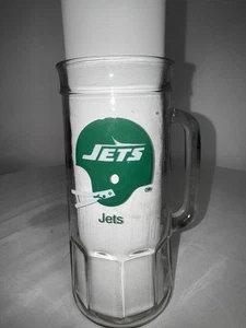 Vintage N.Y. Jets Fisher Promo NFL Mug Beer Glass Cup - Picture 1 of 5