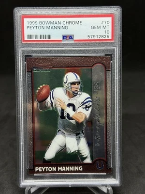 PSA 10 1999 Bowman Chrome Peyton Manning #70 GEM MINT LOW POP 2nd Year COLTS - Image 1 of 2