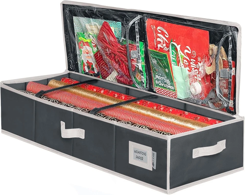 Wrapping Paper Storage organizer Container – Fits up to 40 " Rolls - Underbed - Image 1 of 1