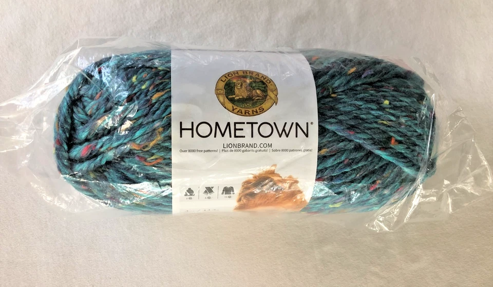 Lion BRAND Hometown USA Yarn Skeins 4 Oz 64 Yd # 308 Key Largo Tweed