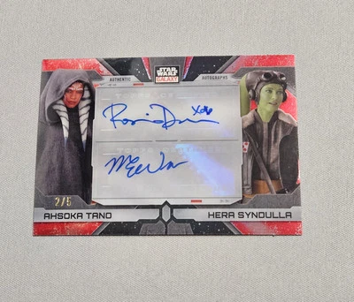 2024 Topps Chrome Star Wars Galaxy Ahsoka Tano Hera Syndulla Dual Auto Red /5 - Image 1 of 4