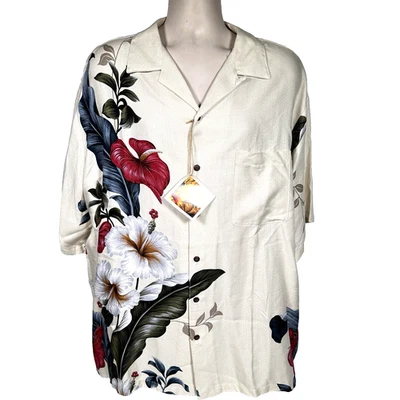 Camisa Hawaiana Tropical Floral 3XL De Colección Iolani Para Hombres Nueva Foto 1 de 4