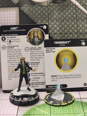HeroClix Loki 047 and Tesseract s006 Marvel Studios Disney Plus Super Rare - Image 1 of 4