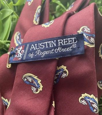 Corbata para hombre Austin Reed roja con cachemir Foto 1 de 4