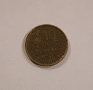 10 Francs Frankreich France 1951 Republique Francaise Coin - Picture 1 of 2