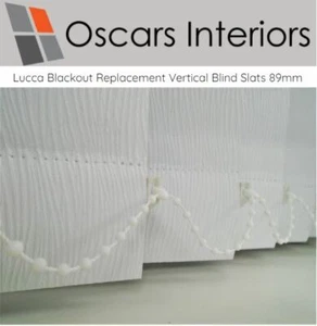 Lucca Cheap, Blackout Made To Measure Vertical Blind Replacement Slats 3.5" 89mm - Picture 1 of 7