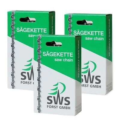 3 Stück SWS Forst Sägekette Vollmeißel 325 1,5mm 64 TG für Dolmar Husqvarna u.a.