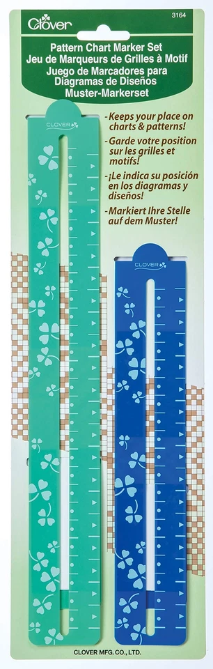 Clover Pattern Chart Marker with Magnetic Grip for Needlepoint Cross Stitch - Image 1 of 3